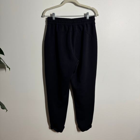 Spanx AirEssentials Sweatpants Women M Black Tapered Drawstring Athleisure Pant - Picture 4 of 6